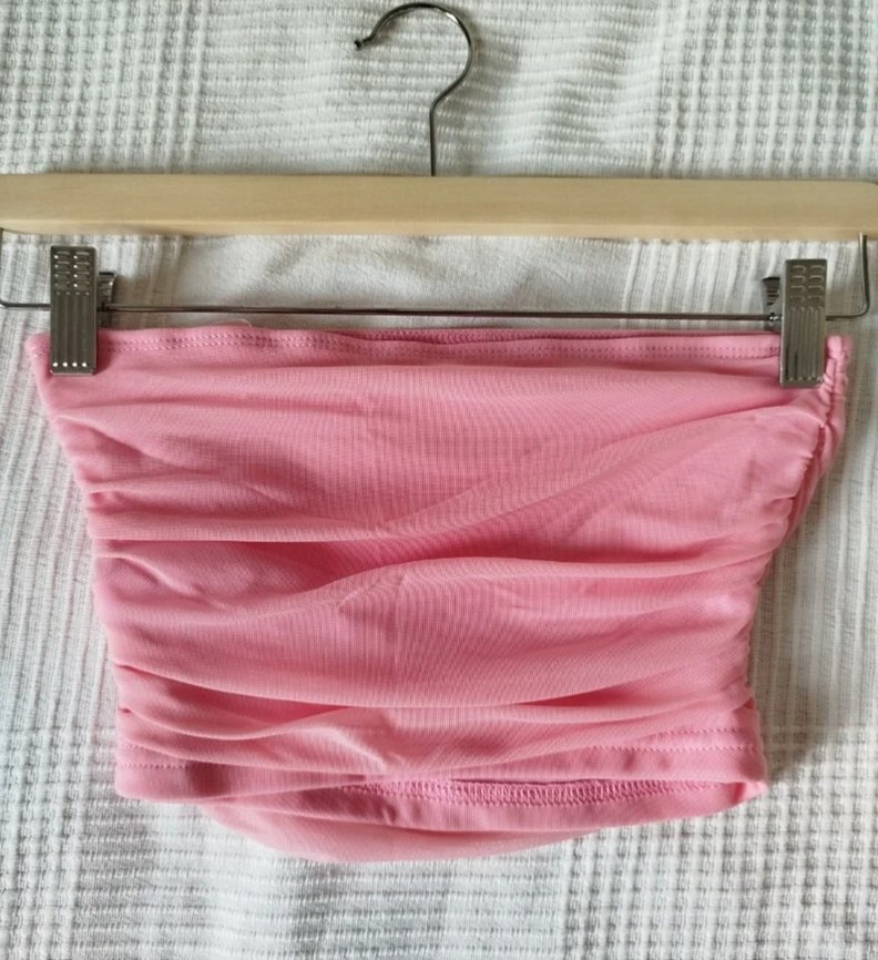 Shein pembe Barbie top crop - Görsel 2