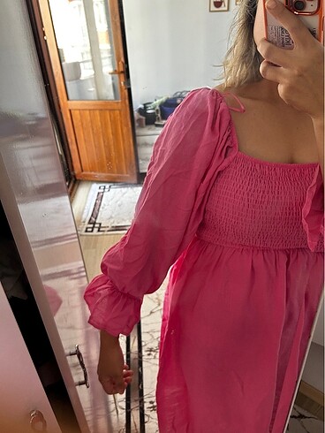 xxl Beden pembe Renk Günlük elbise