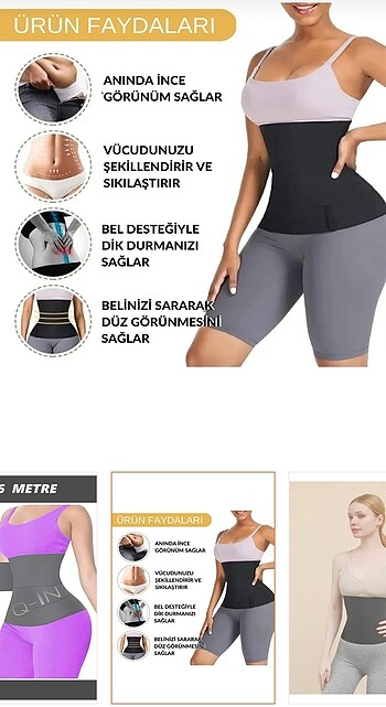 xxl Beden 3metre ürün fit ve kum saati şekli verir vücutta