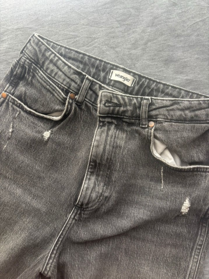 Gri Regular Fit Midi Kadın Kot Pantolon - Görsel 3