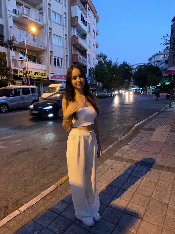 Beyaz Keten Kadın Pantolon - Görsel 2