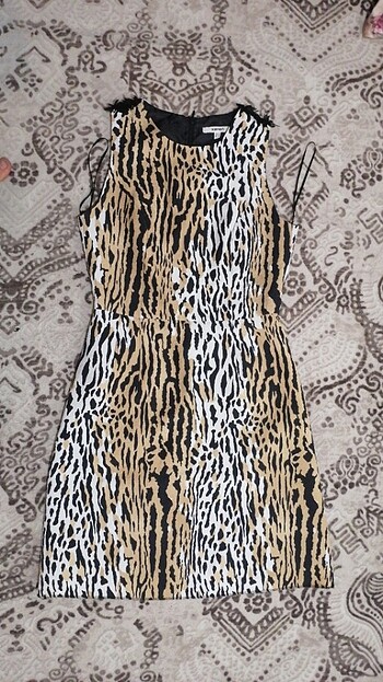 Leopar desenli Elbise