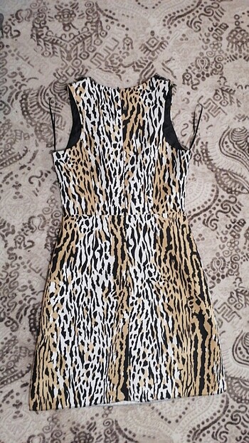 s Beden Leopar desenli Elbise