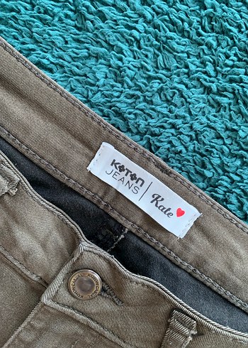 36 Beden Kadın Haki Skinny Denim Pantolon
