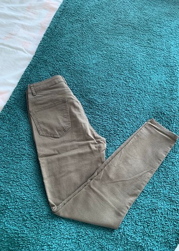 36 Beden haki Renk Kadın Haki Skinny Denim Pantolon