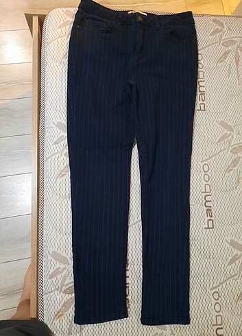 Cizgili normal bel pantolon - Görsel 2