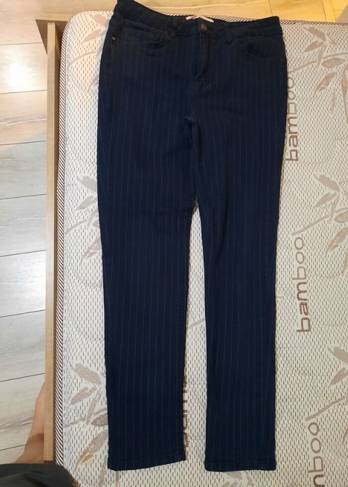 Cizgili normal bel pantolon - Görsel 2