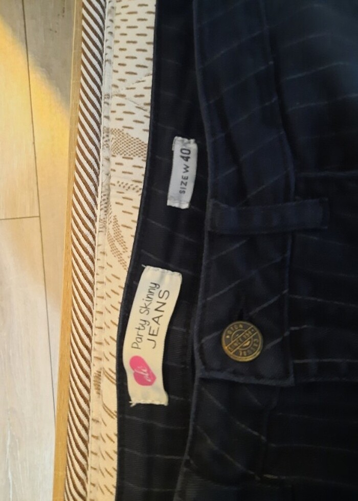 Cizgili normal bel pantolon - Görsel 5