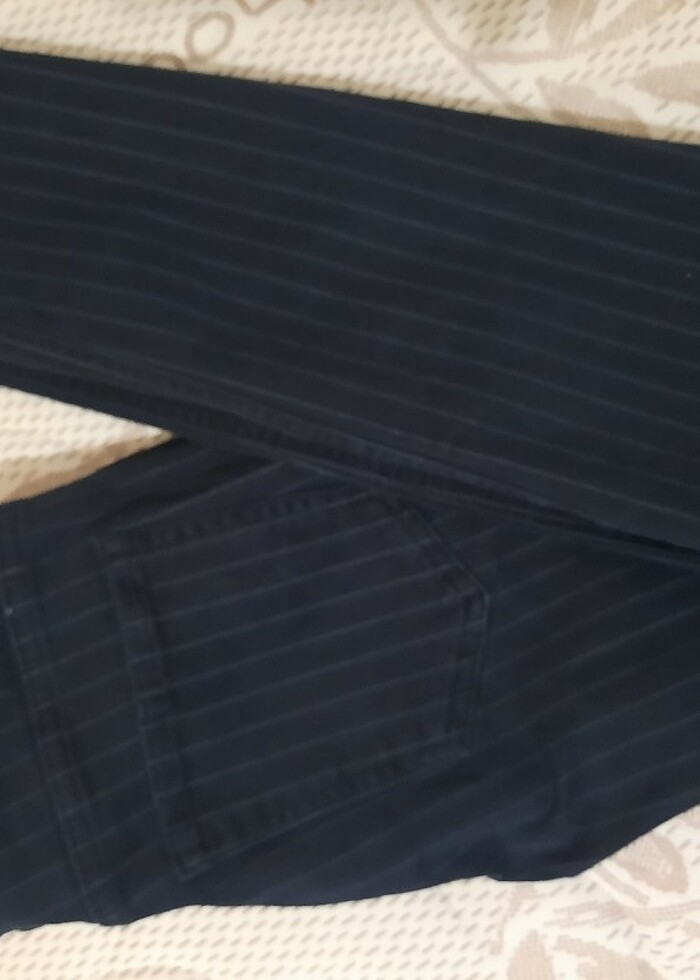 Cizgili normal bel pantolon - Görsel 4