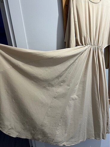 Keten pamuk karışımı çan elbise - Görsel 4