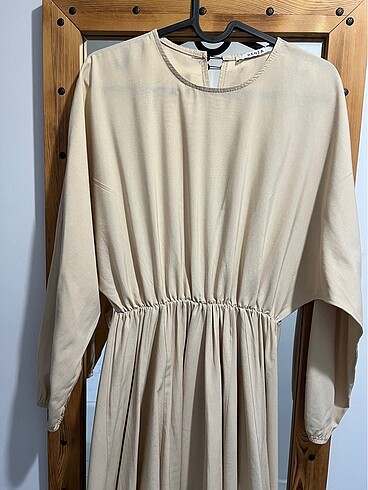 Keten pamuk karışımı çan elbise - Görsel 5