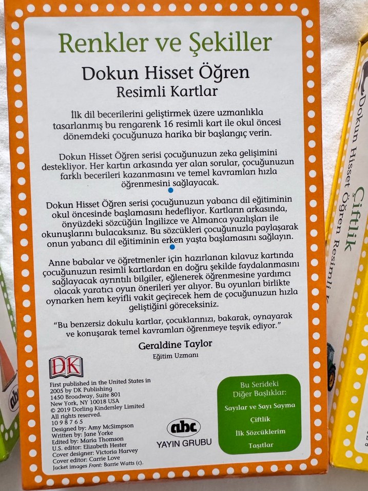 ABC yayınları Dokun-Hisset-Öğren resimli kartları - Görsel 4