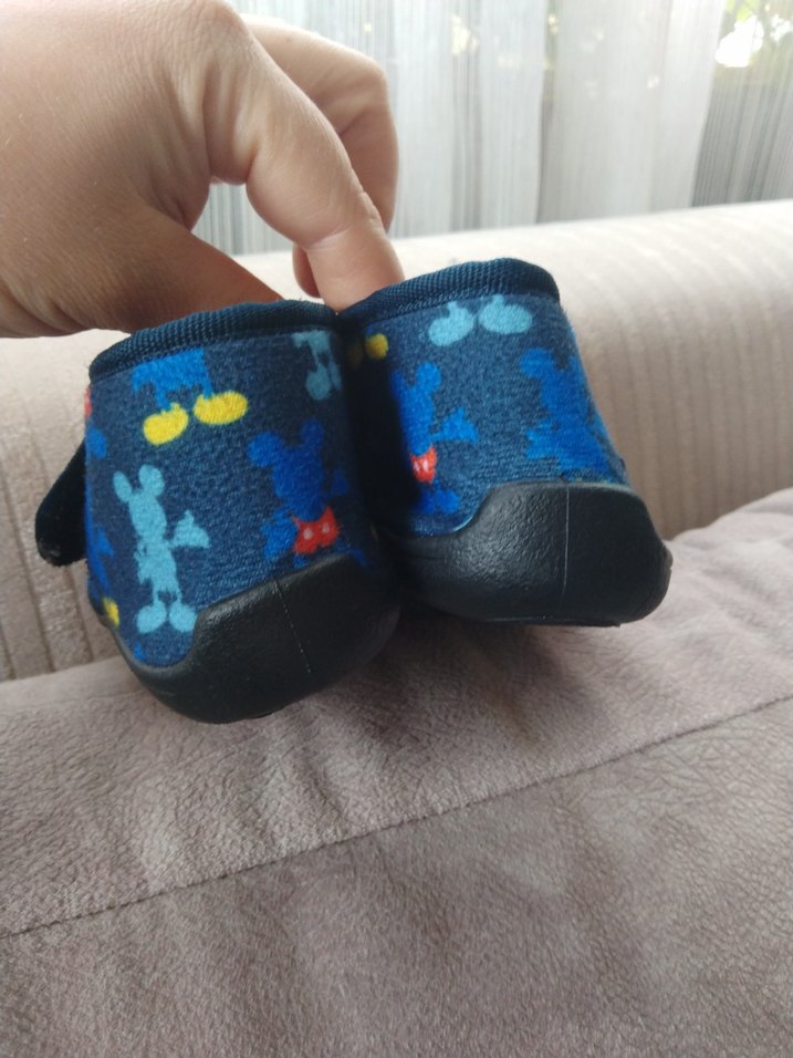 Erkek Çocuk Gri Mavi Sıcak Ev Terliği - Görsel 3