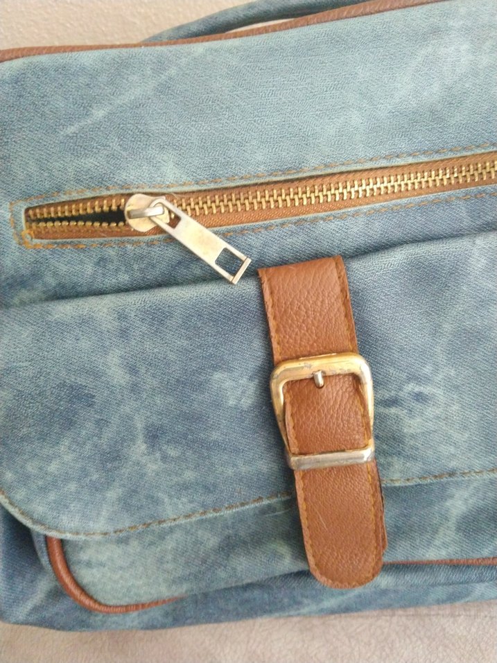 Mavi Bohem Kot görünümlü Kadın Çanta - Görsel 3