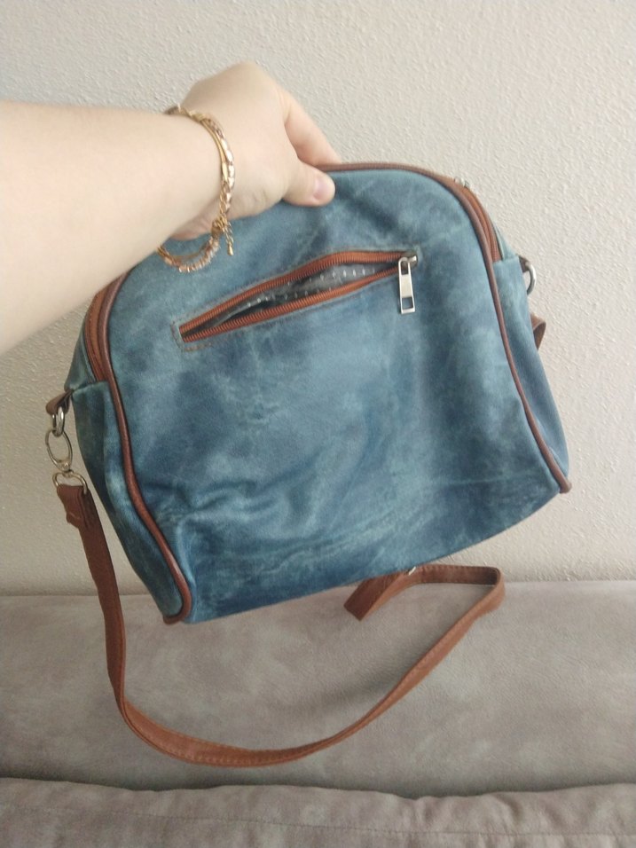 Mavi Bohem Kot görünümlü Kadın Çanta - Görsel 4