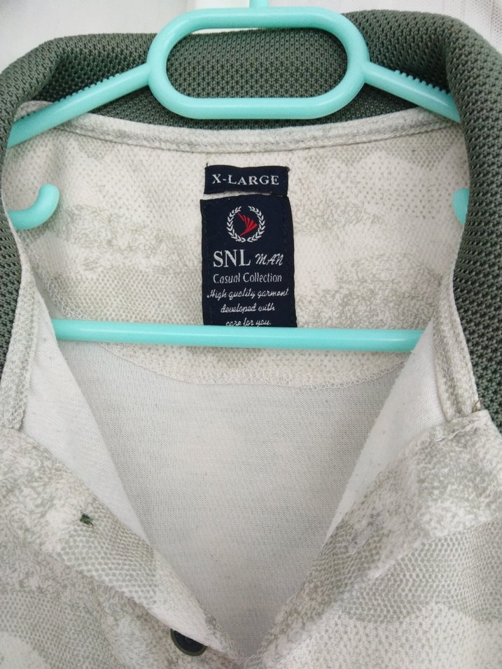 Gri Baskılı Polo Yaka Erkek Tişört - Görsel 3