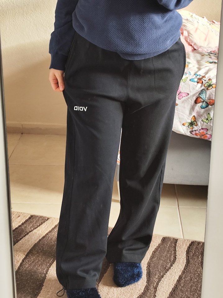 Kadın Siyah Rahat Kesim Eşofman Altı - Görsel 5