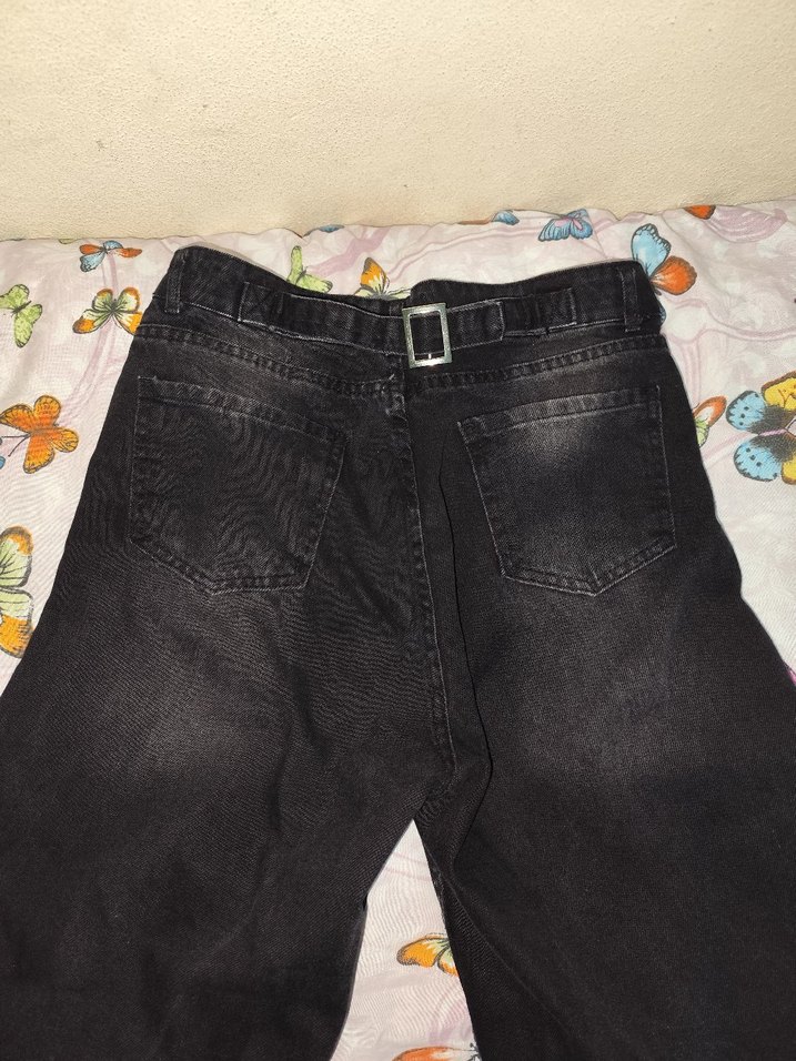 Siyah Bol Kesim Baggy pantolon - Görsel 3