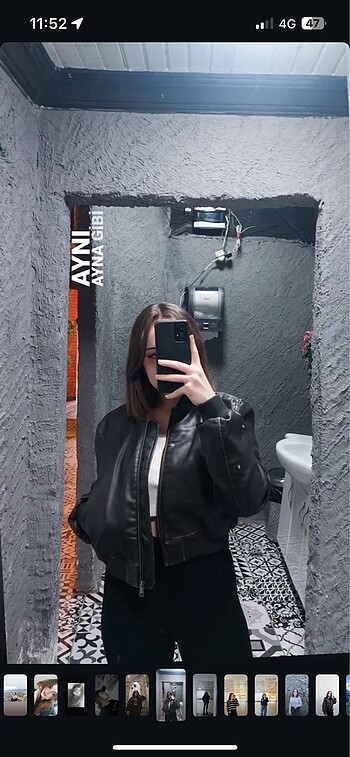 s Beden pull and bear deri ceket