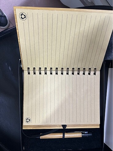  Hediyelik Kutulu Ahşap defter kalem set