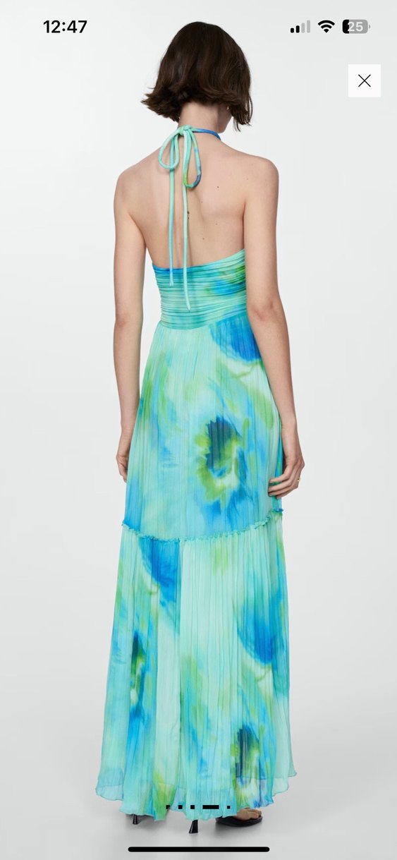 Turkuaz elbise - Görsel 2