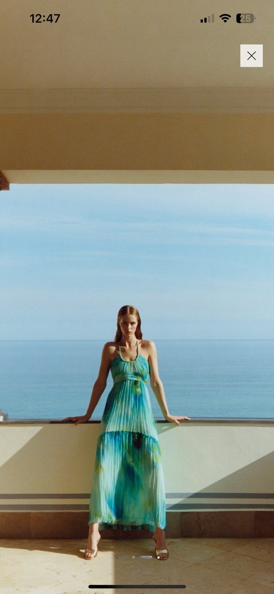 Turkuaz elbise - Görsel 3