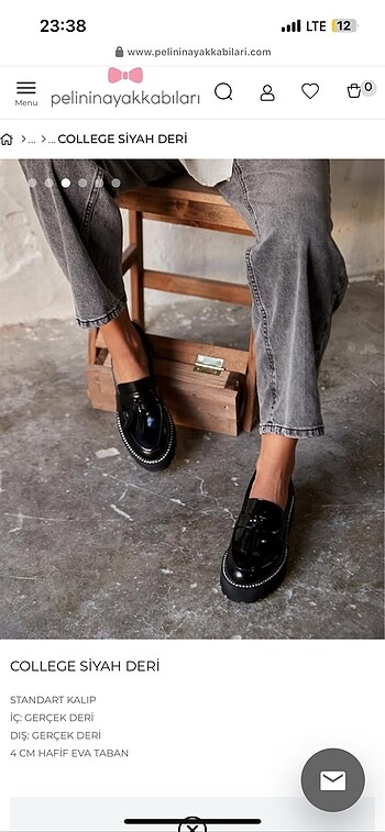 37 Beden siyah Renk Makosen loafer