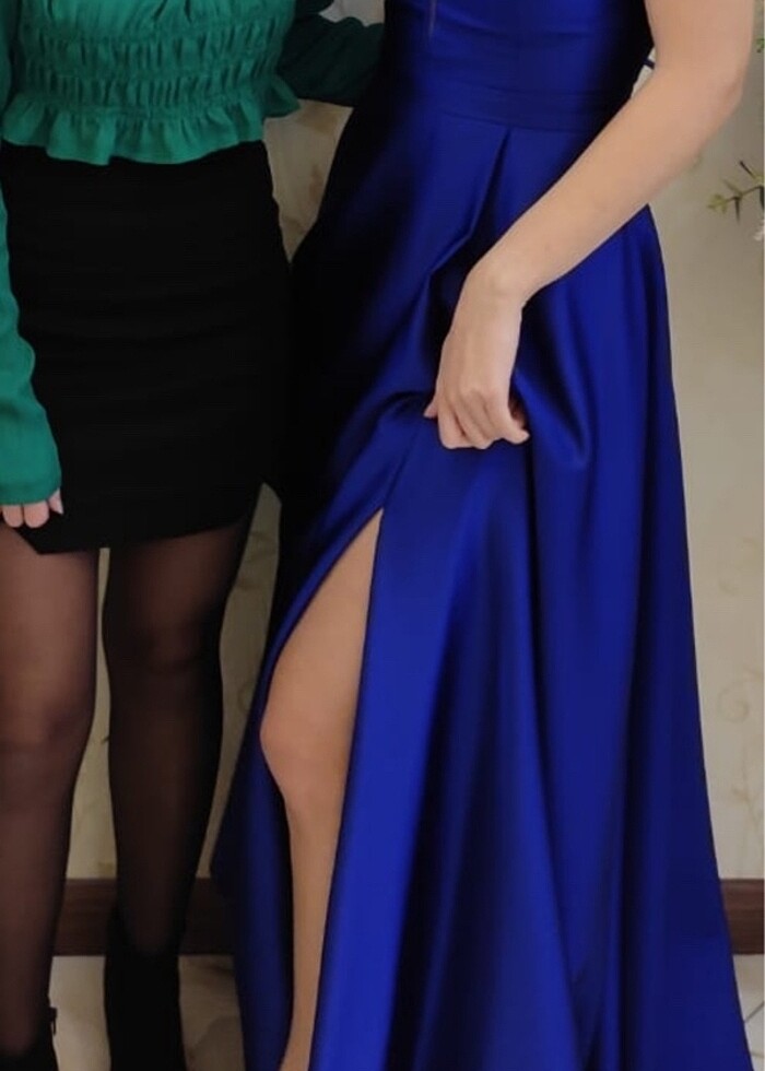 Saks mavi abiye - Görsel 3