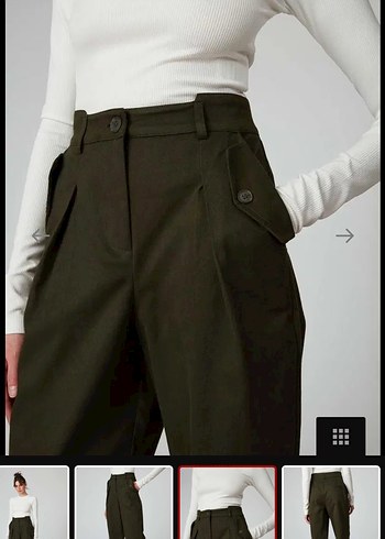 Kadın Haki Pantolon - Görsel 2