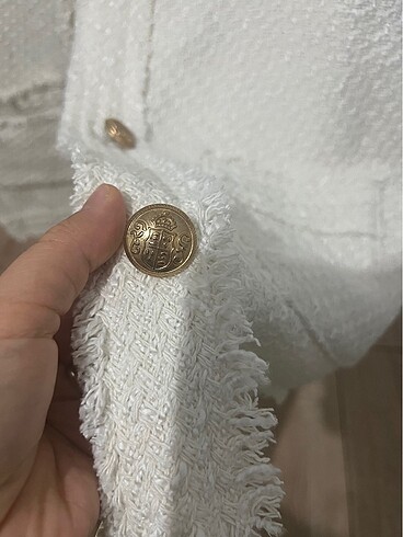 m Beden beyaz Renk Zara Tüvit Yelek