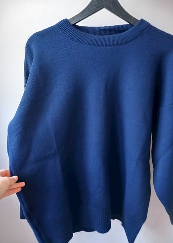 Kadın Lacivert Rahat Kesim Kazak - Görsel 4