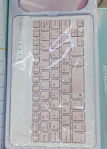 Beyaz Hafif Kablosuz Klavye ve mouse