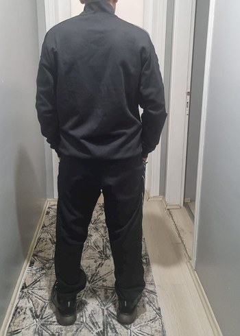 Siyah Fermuarlı Erkek Eşofman - Görsel 2