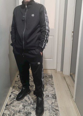 Siyah Fermuarlı Erkek Eşofman - Görsel 3