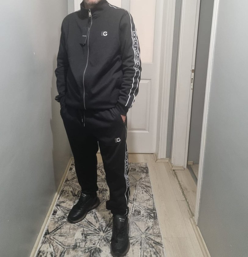 Siyah Fermuarlı Erkek Eşofman - Görsel 3