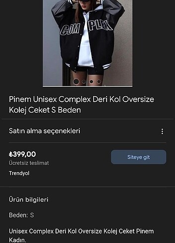 m Beden Deri kolej ceket 