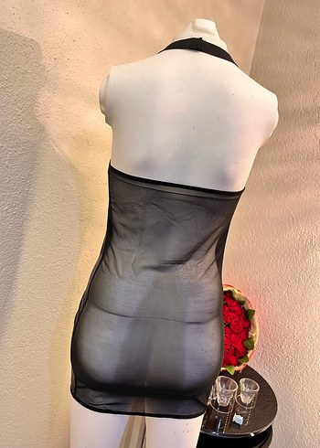 Parlak Siyah Uzun Göğüs Korsesi - Görsel 2