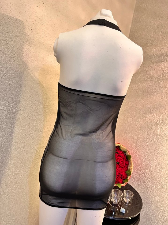 Parlak Siyah Uzun Göğüs Korsesi - Görsel 2