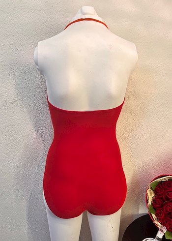 Parlak Kırmızı İp Askılı Mayo - Görsel 4