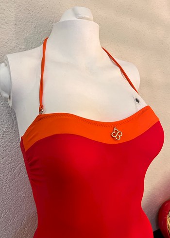 Parlak Kırmızı İp Askılı Mayo - Görsel 3