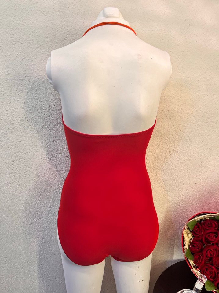 Parlak Kırmızı İp Askılı Mayo - Görsel 4