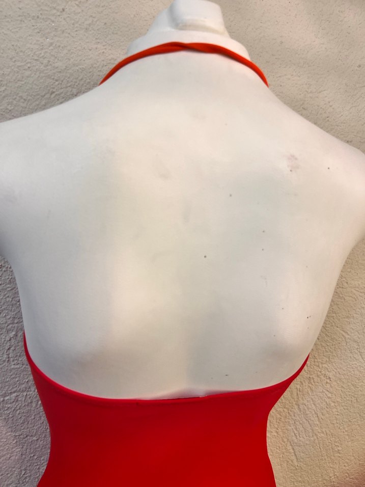 Parlak Kırmızı İp Askılı Mayo - Görsel 5