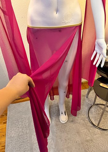 Zara Bordo Straplez Uzun Bohem Kadın dansöz Elbise