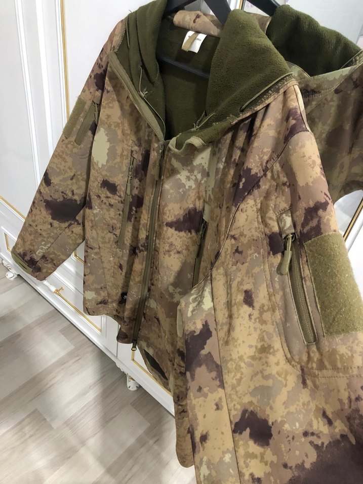 Kapüşonlu Kamuflaj Desenli Erkek Mont - Görsel 3
