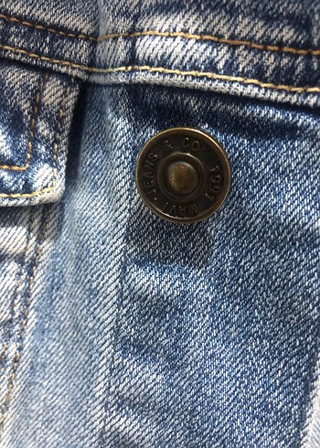 Mavi Düğmeli Kadın Kot Ceket - Görsel 6