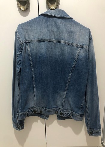 Mavi Düğmeli Kadın Kot Ceket - Görsel 5