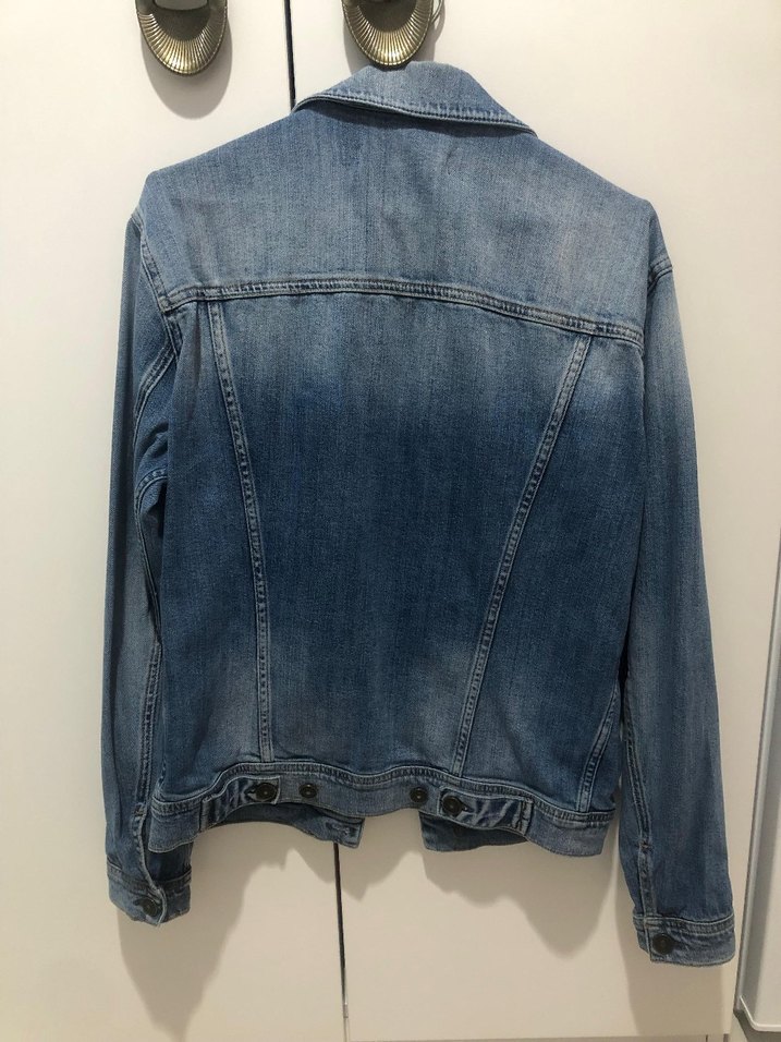 Mavi Düğmeli Kadın Kot Ceket - Görsel 5