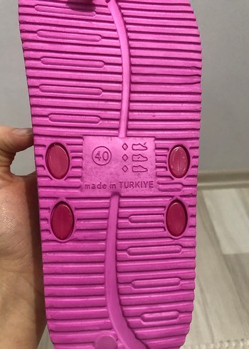 Pembe Tokalı Kadın Terlik - Görsel 2