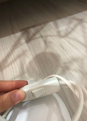 Beyaz İpli Metal Abajur Seti - Görsel 4