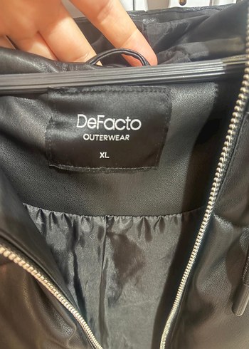 Kadın Siyah Deri mont - Görsel 2